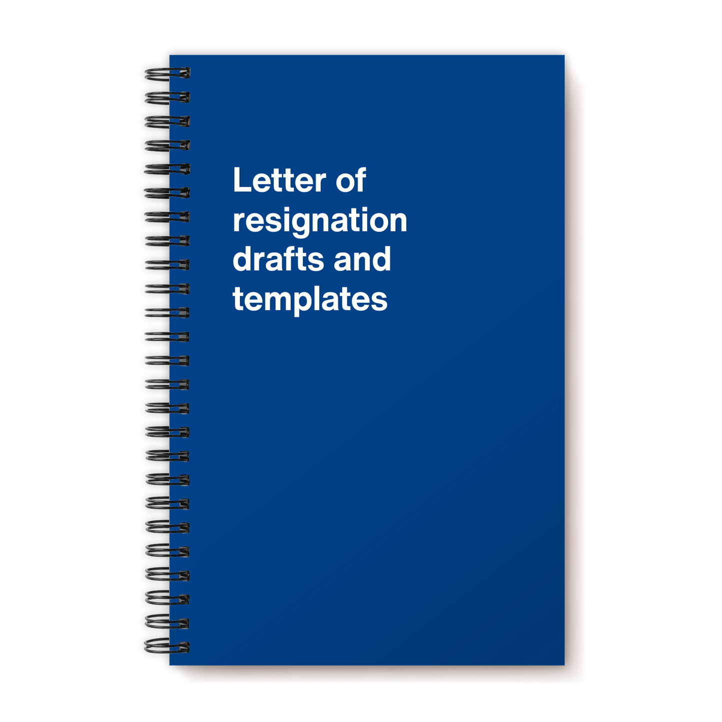A funny notebook from WTF Notebooks® entitled "Letter of resignation drafts and templates"