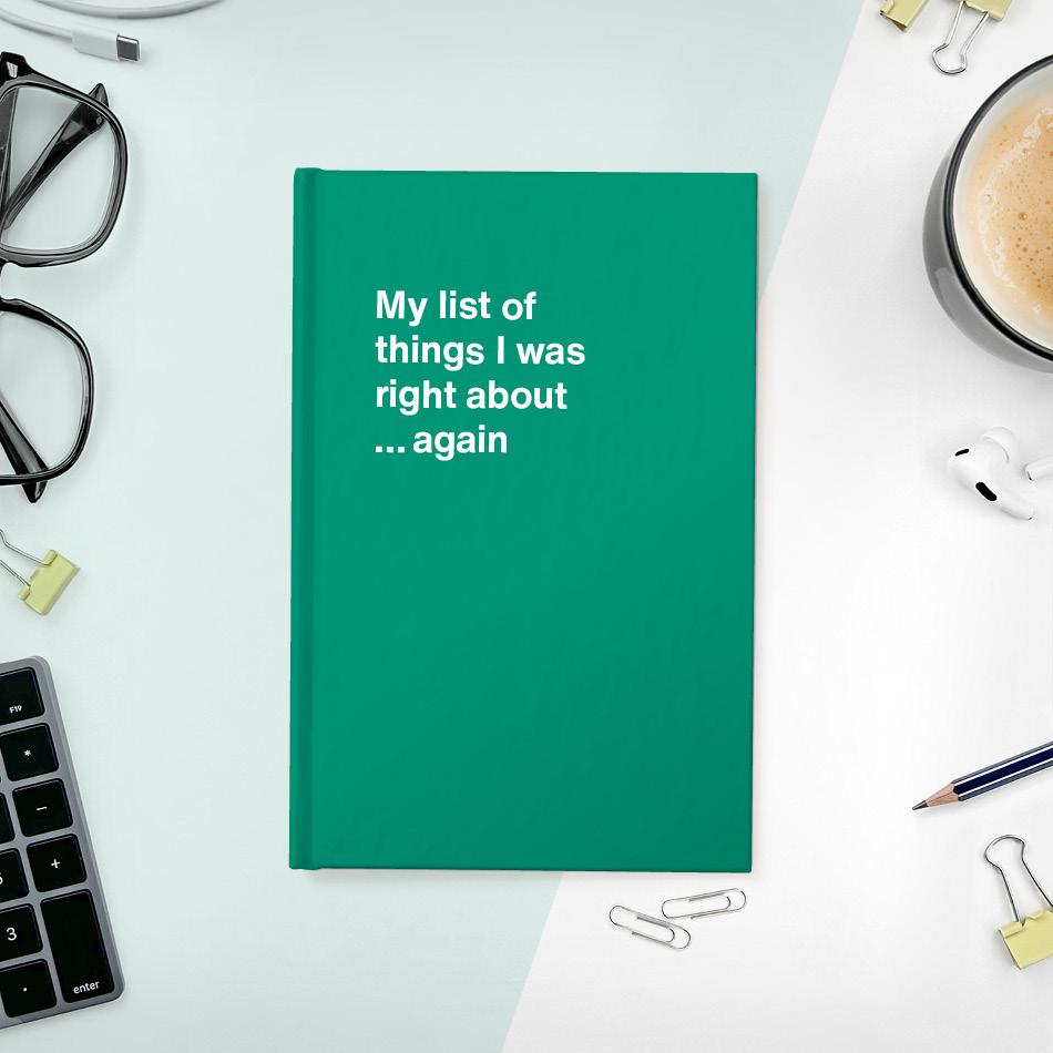 A funny notebook from WTF Notebooks® entitled 