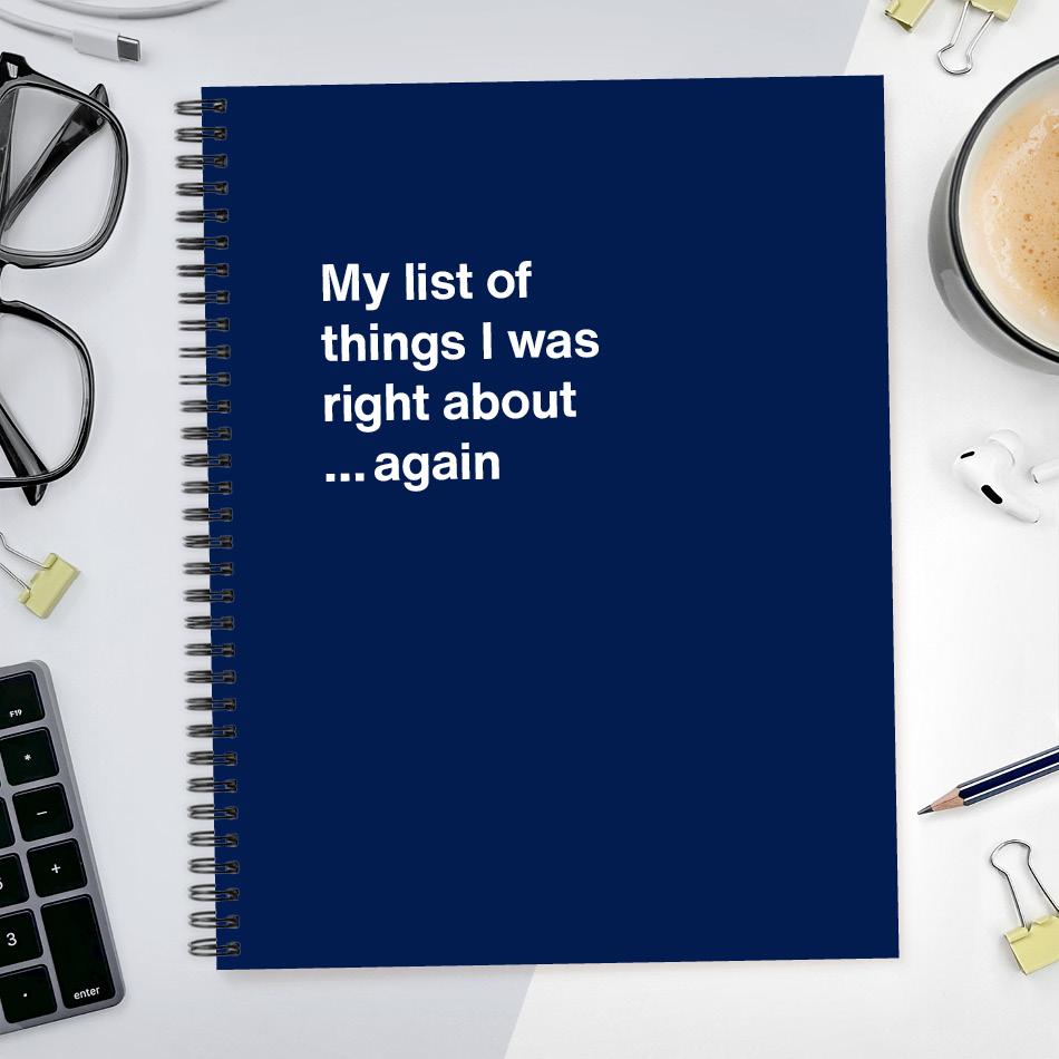 A funny notebook from WTF Notebooks® entitled 