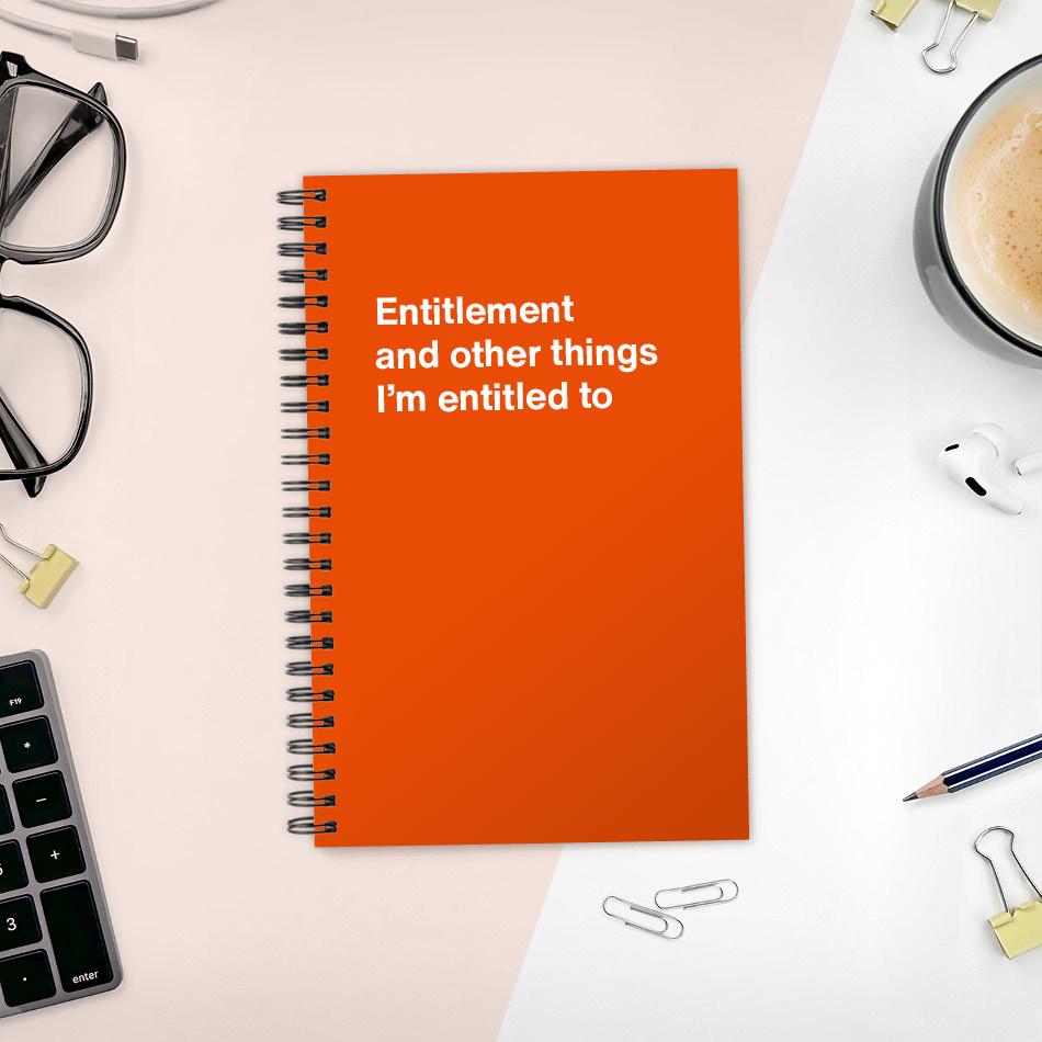 A funny notebook from WTF Notebooks® entitled 