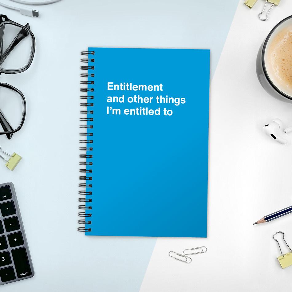 A funny notebook from WTF Notebooks® entitled 