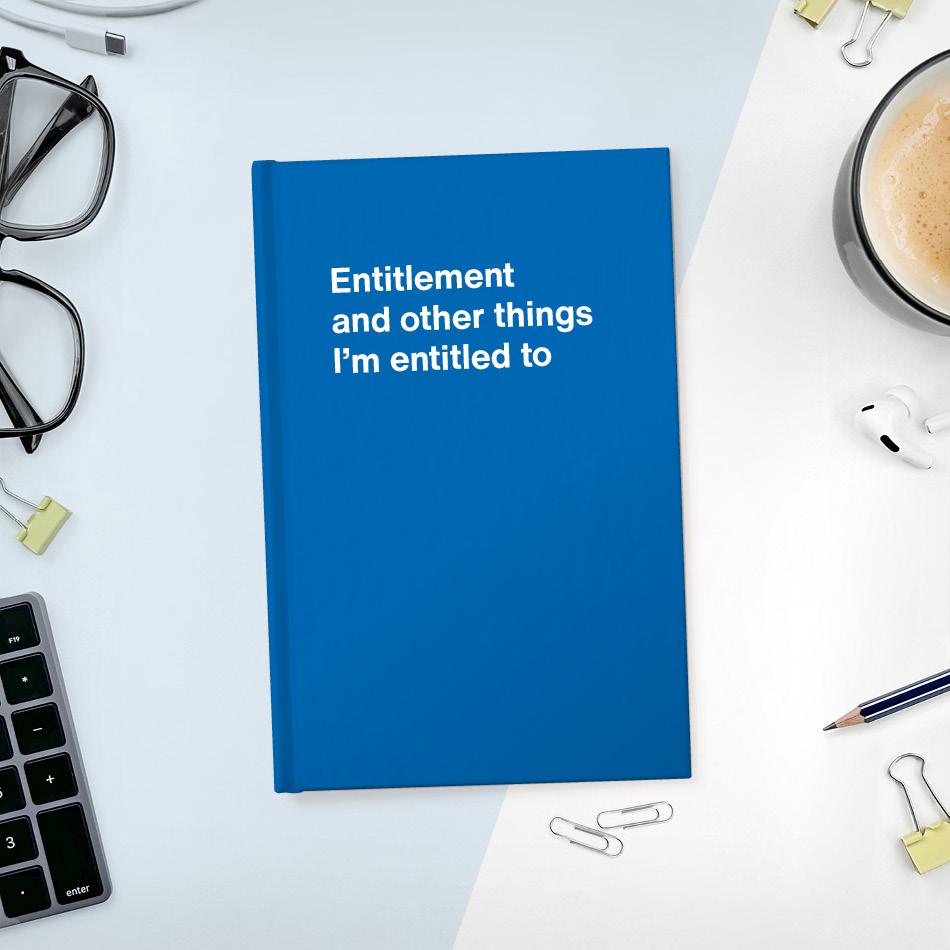 A funny notebook from WTF Notebooks® entitled 