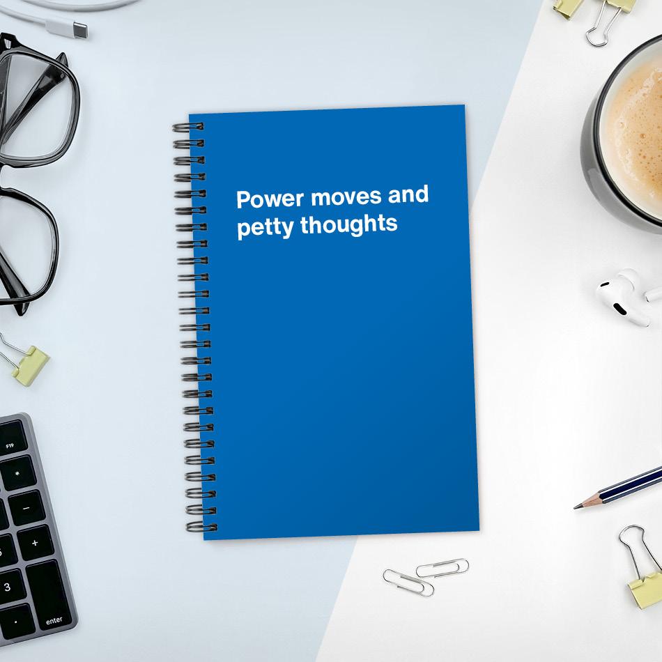 A funny notebook from WTF Notebooks® entitled 