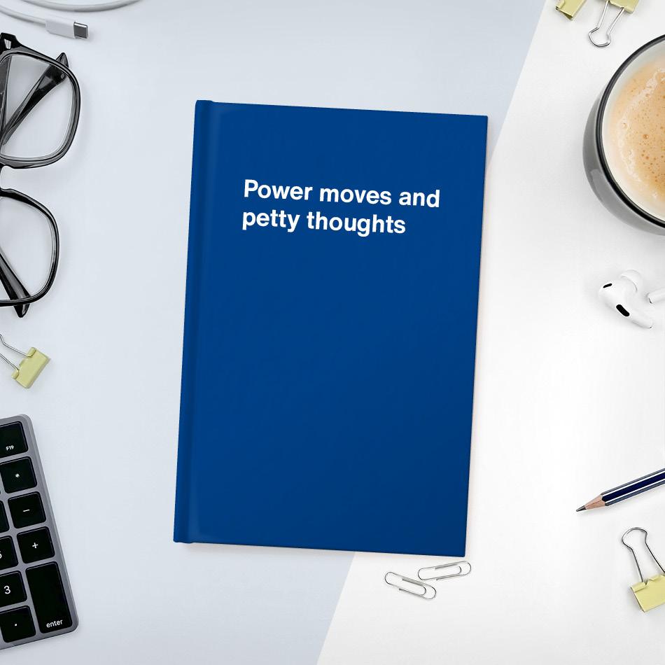 A funny notebook from WTF Notebooks® entitled 