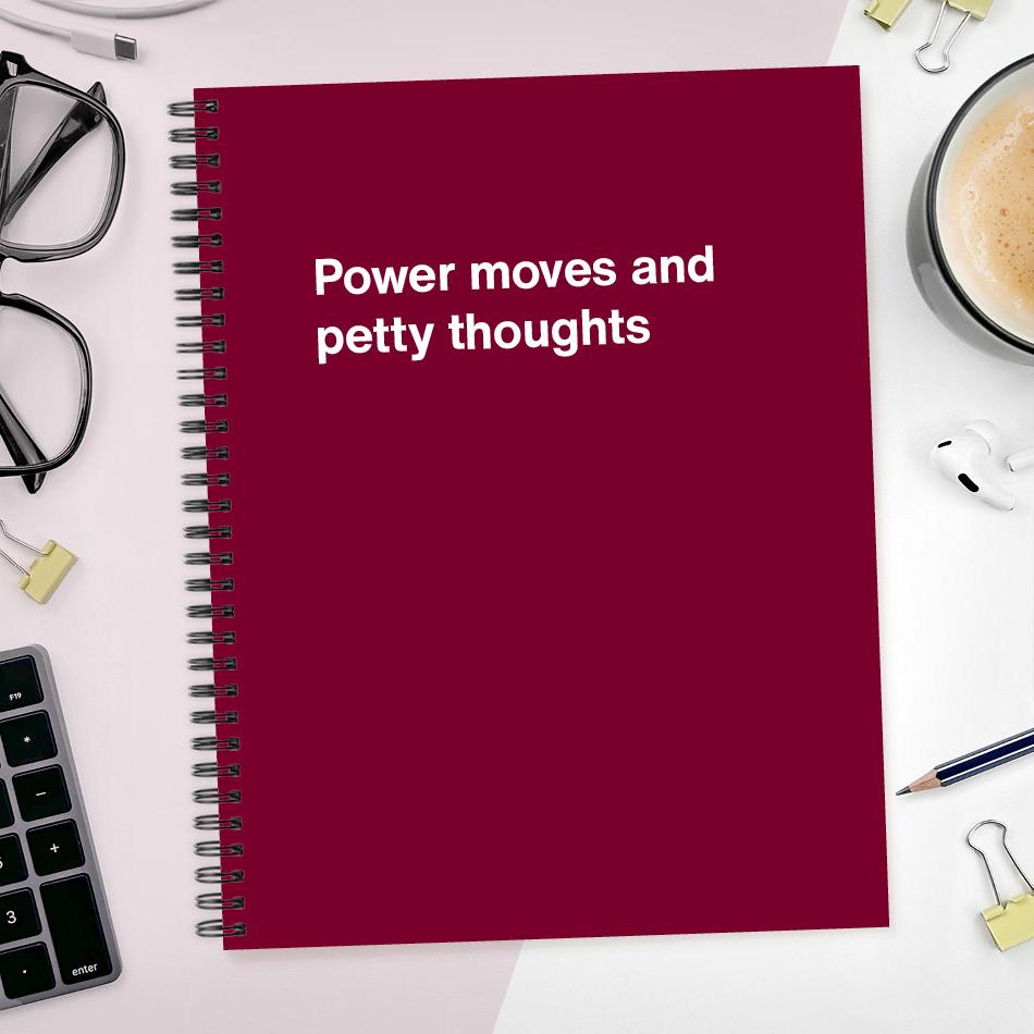 A funny notebook from WTF Notebooks® entitled 