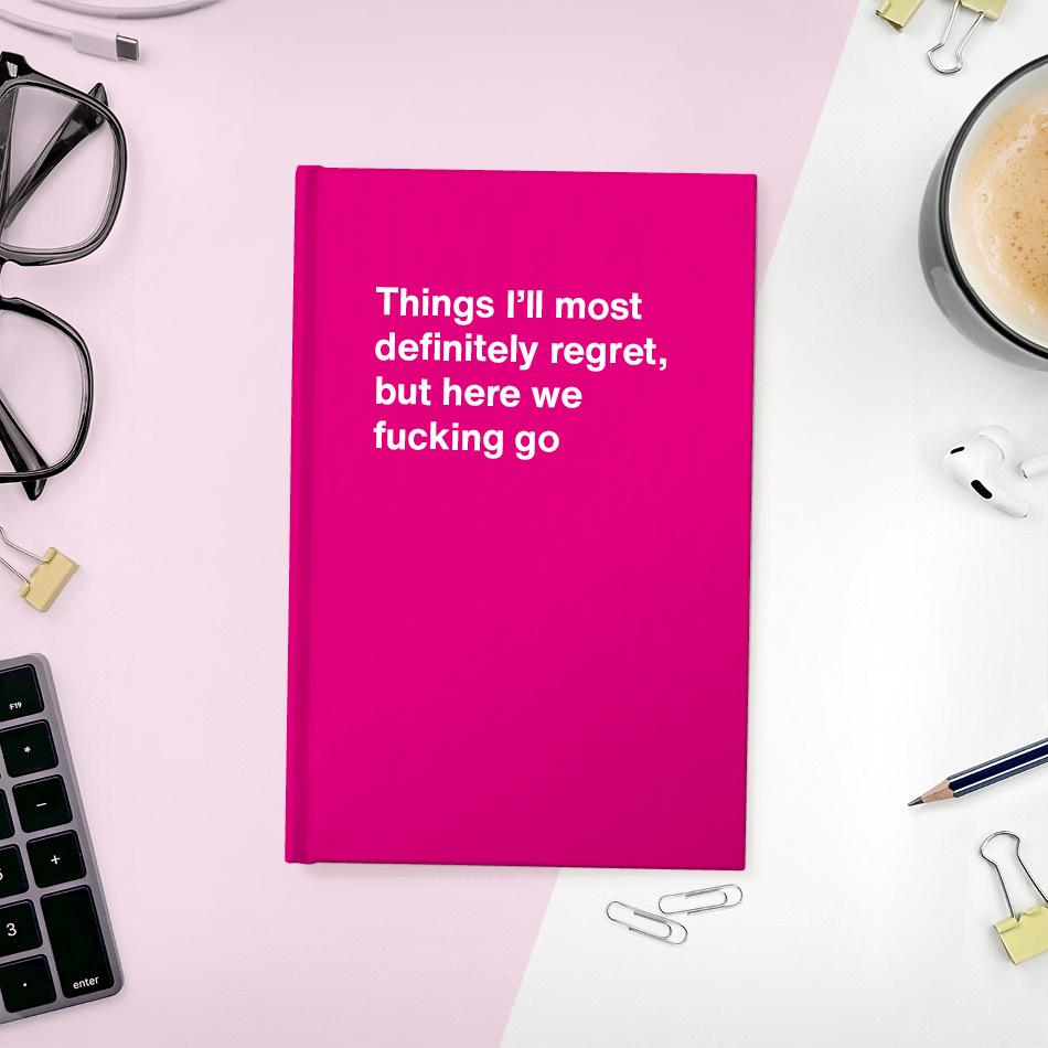 A funny notebook from WTF Notebooks® entitled 