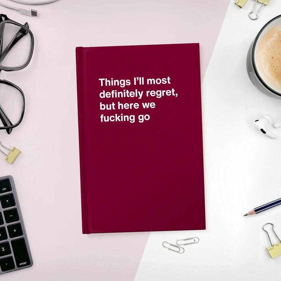 A funny notebook from WTF Notebooks® entitled 