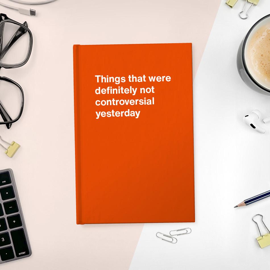 A funny notebook from WTF Notebooks® entitled 