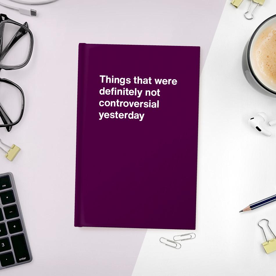 A funny notebook from WTF Notebooks® entitled 