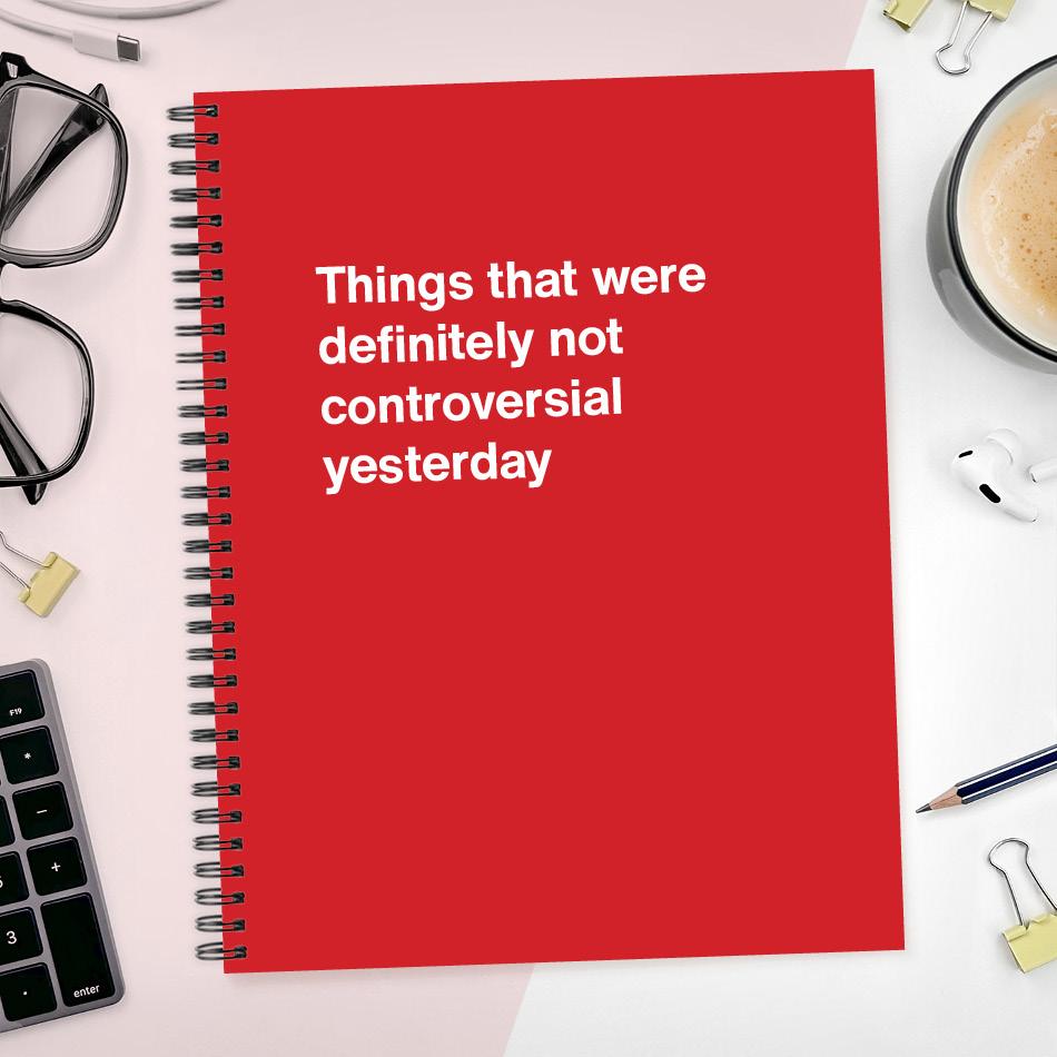 A funny notebook from WTF Notebooks® entitled 