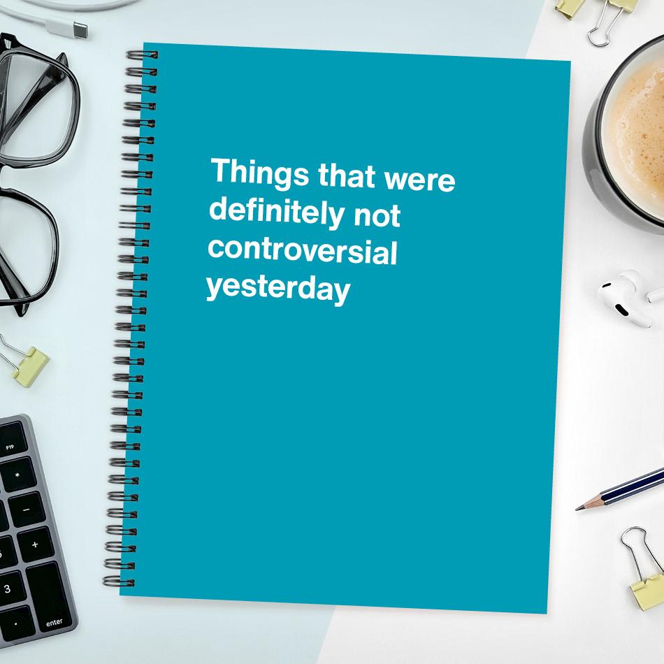A funny notebook from WTF Notebooks® entitled 
