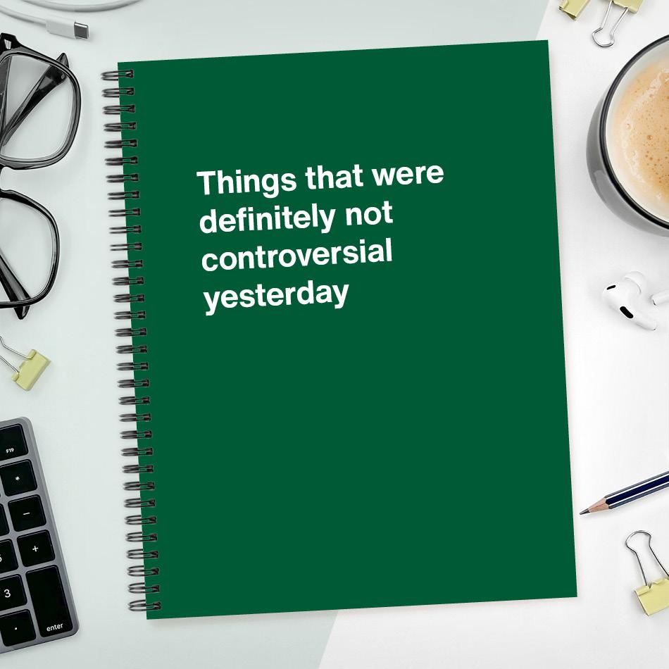 A funny notebook from WTF Notebooks® entitled 