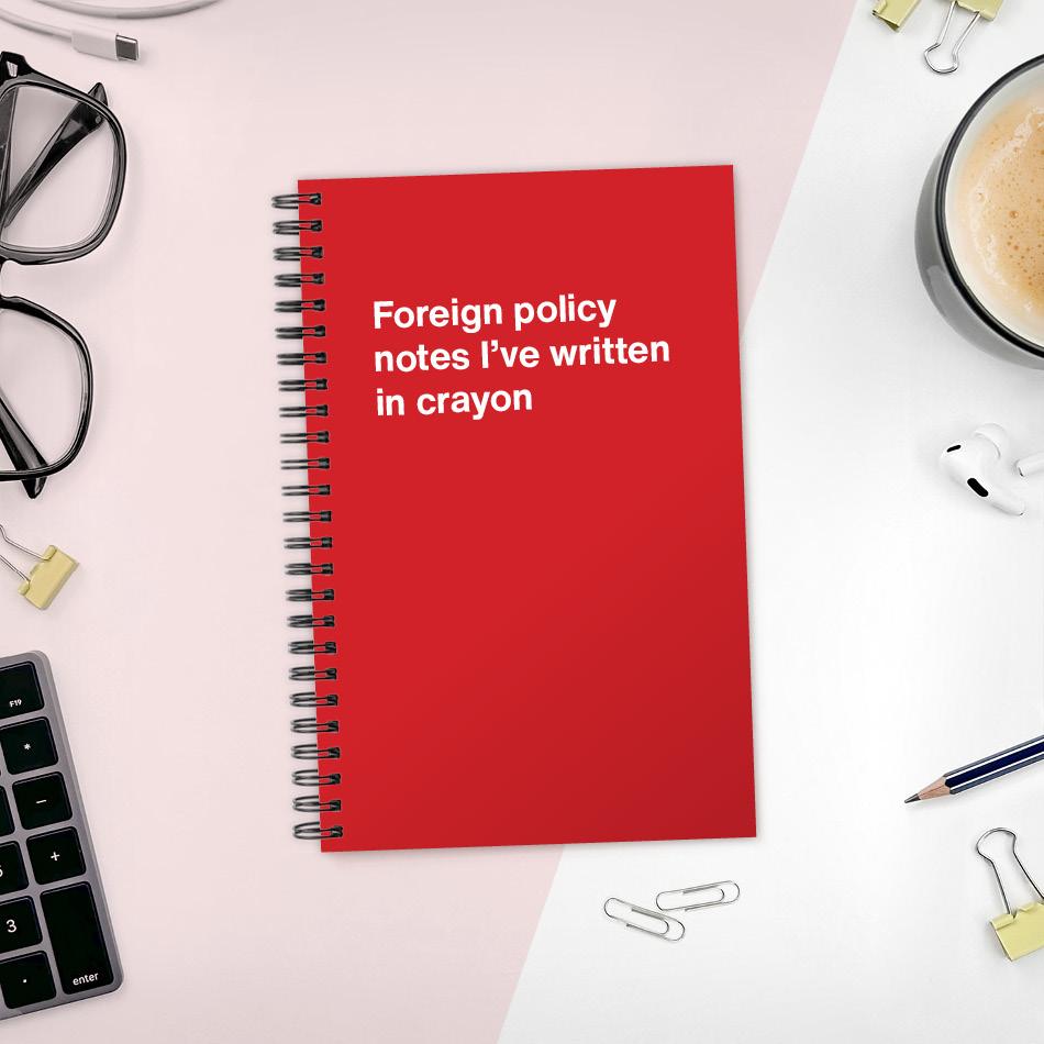 A funny notebook from WTF Notebooks® entitled 
