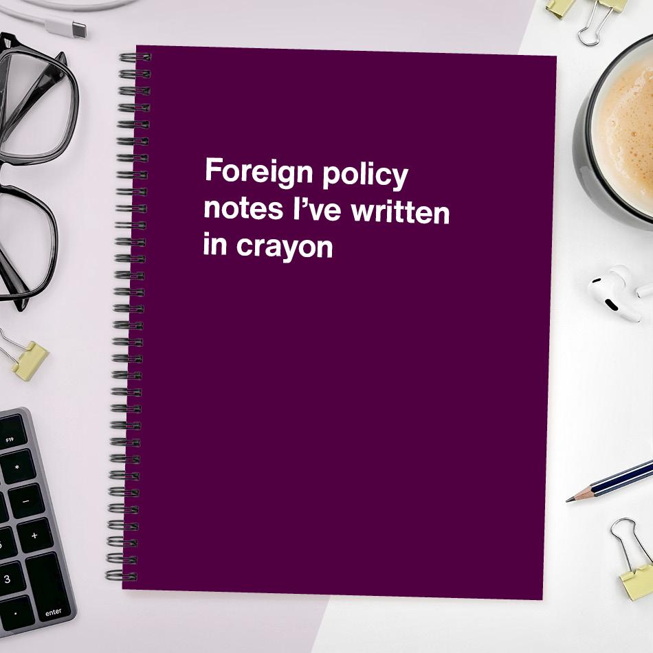 A funny notebook from WTF Notebooks® entitled 