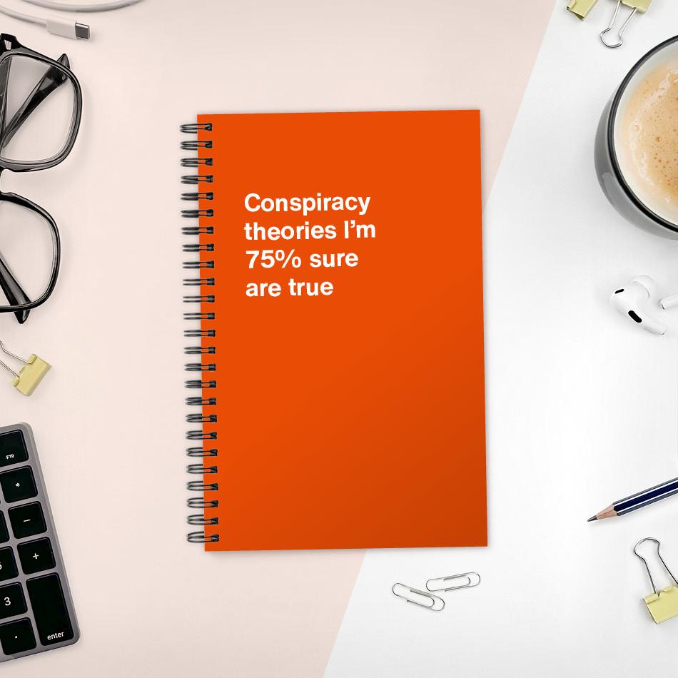 A funny notebook from WTF Notebooks® entitled 