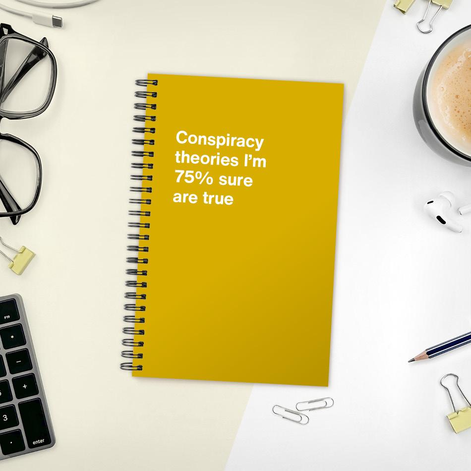 A funny notebook from WTF Notebooks® entitled 