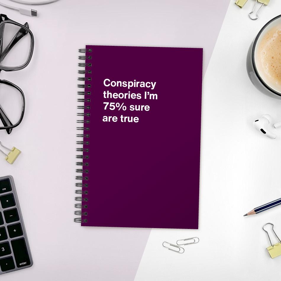 A funny notebook from WTF Notebooks® entitled 