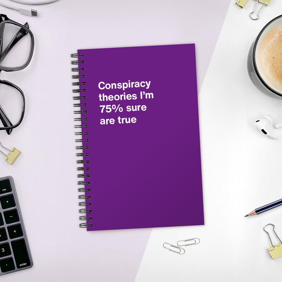A funny notebook from WTF Notebooks® entitled 