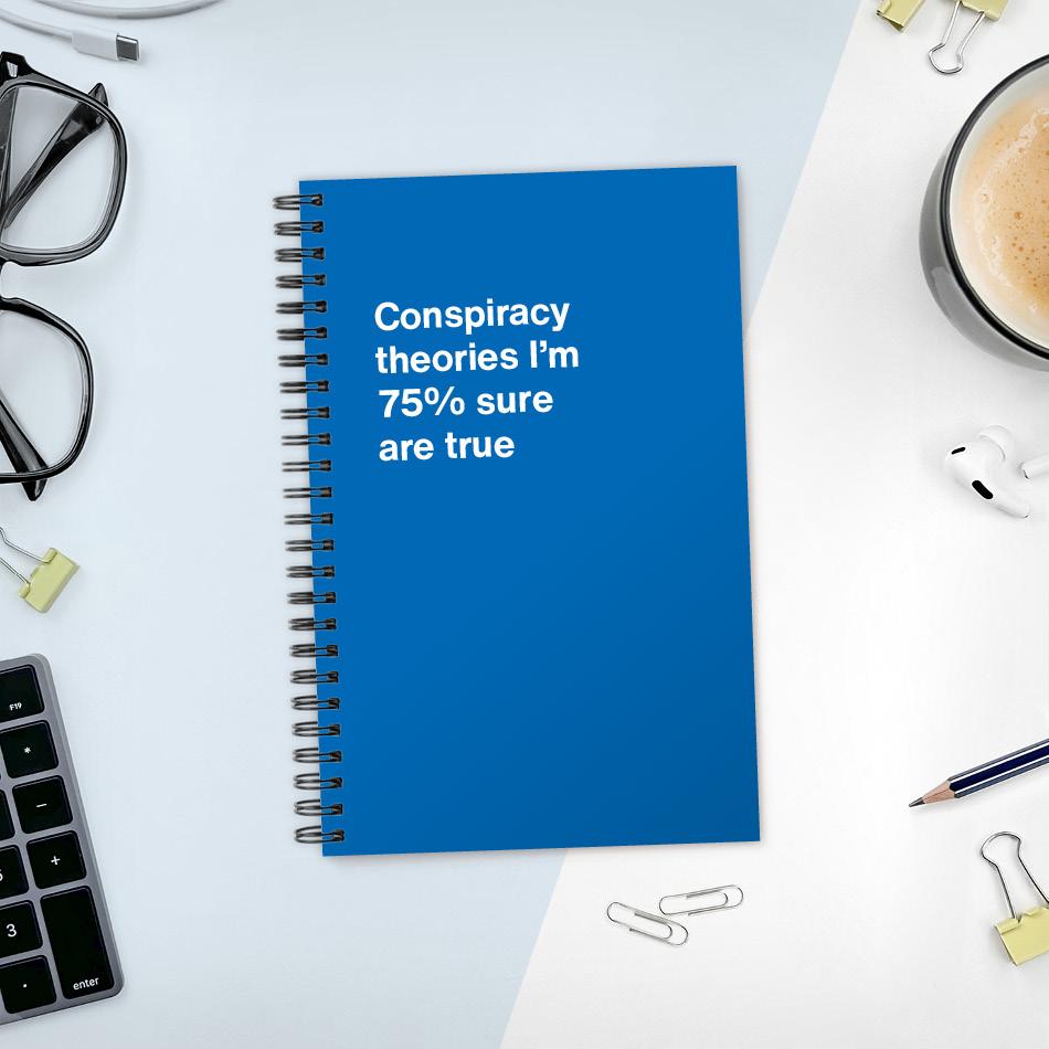 A funny notebook from WTF Notebooks® entitled 