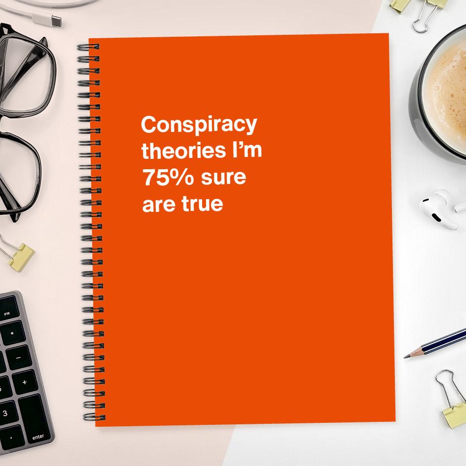 A funny notebook from WTF Notebooks® entitled 