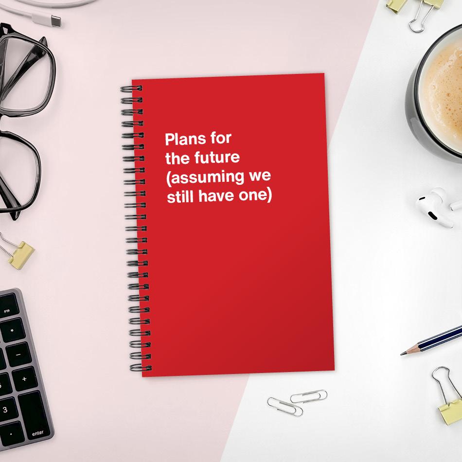 A funny notebook from WTF Notebooks® entitled 