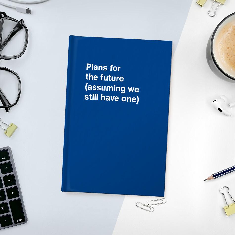 A funny notebook from WTF Notebooks® entitled 