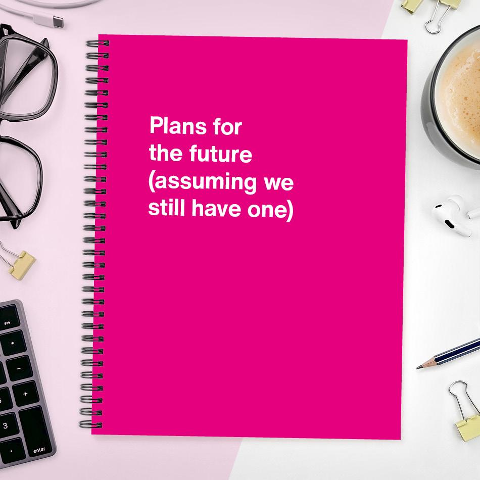 A funny notebook from WTF Notebooks® entitled 