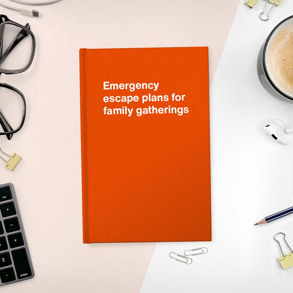A funny notebook from WTF Notebooks® entitled 