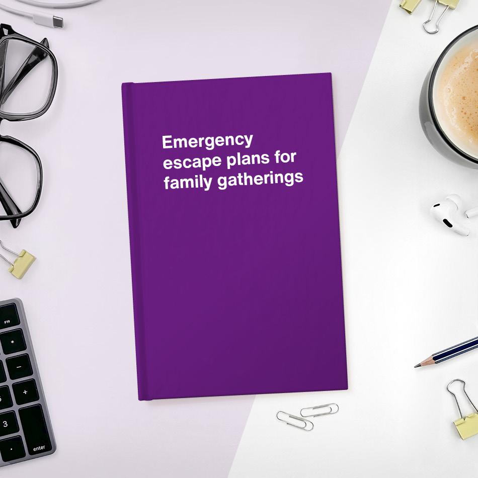 A funny notebook from WTF Notebooks® entitled 