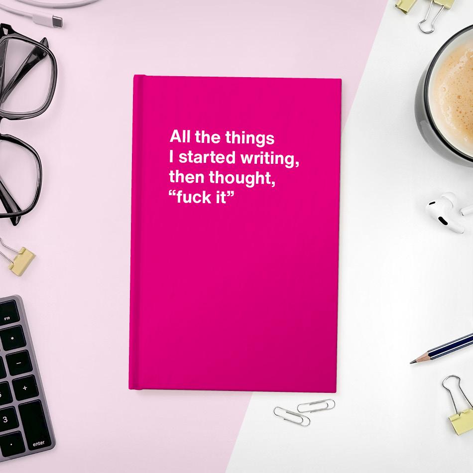 A funny notebook from WTF Notebooks® entitled 