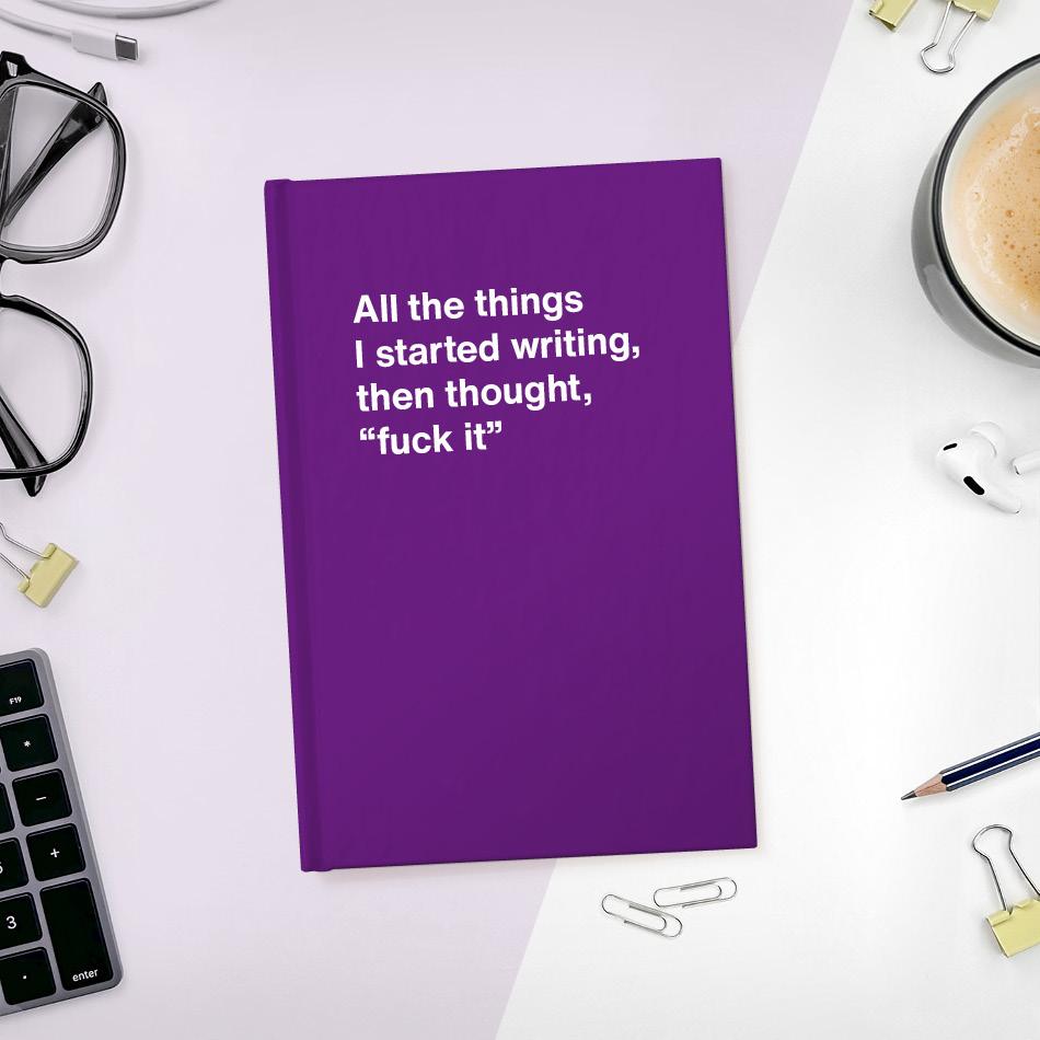 A funny notebook from WTF Notebooks® entitled 
