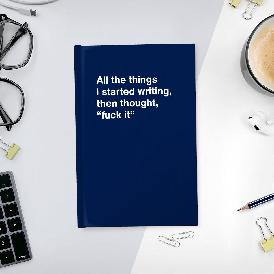 A funny notebook from WTF Notebooks® entitled 
