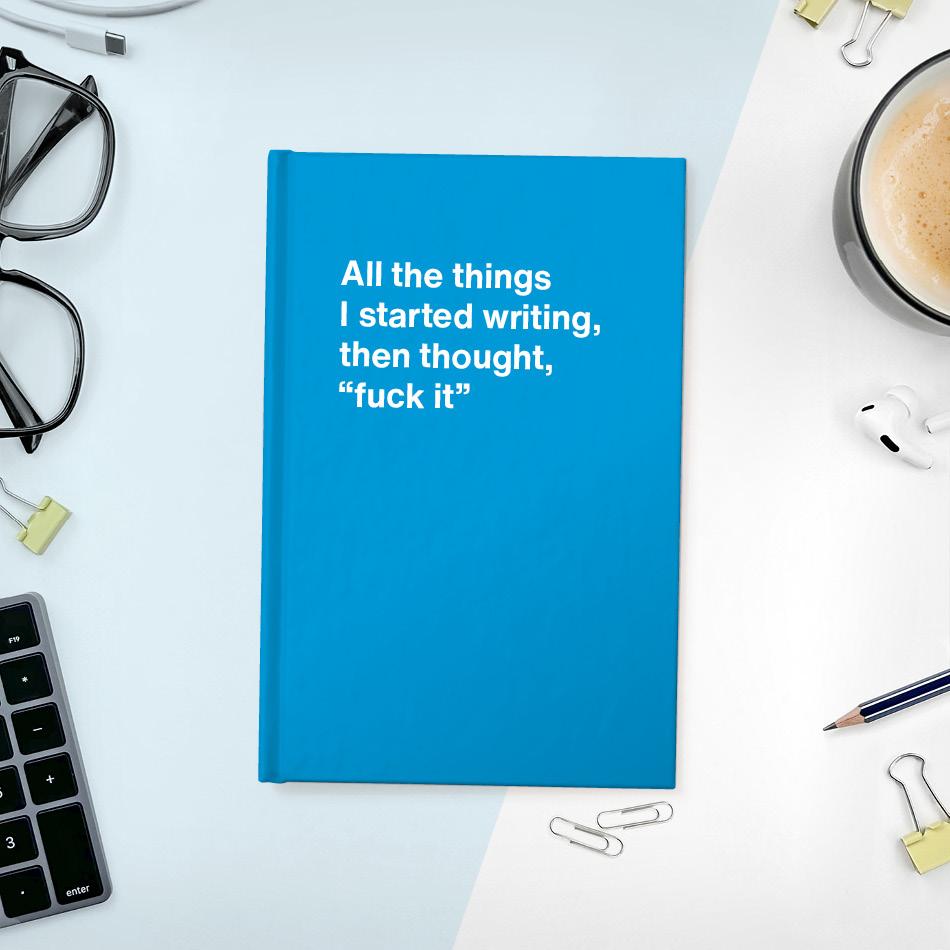 A funny notebook from WTF Notebooks® entitled 
