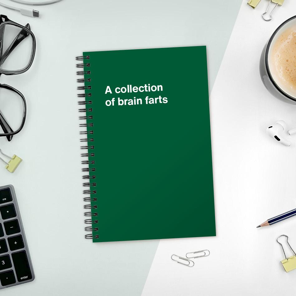 A funny notebook from WTF Notebooks® entitled 