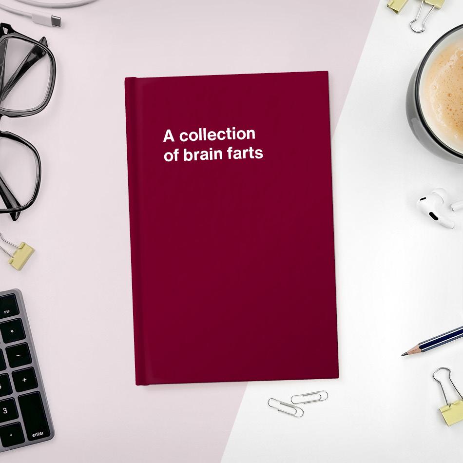A funny notebook from WTF Notebooks® entitled 