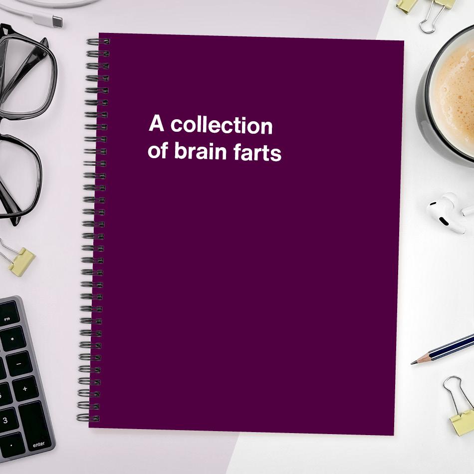 A funny notebook from WTF Notebooks® entitled 