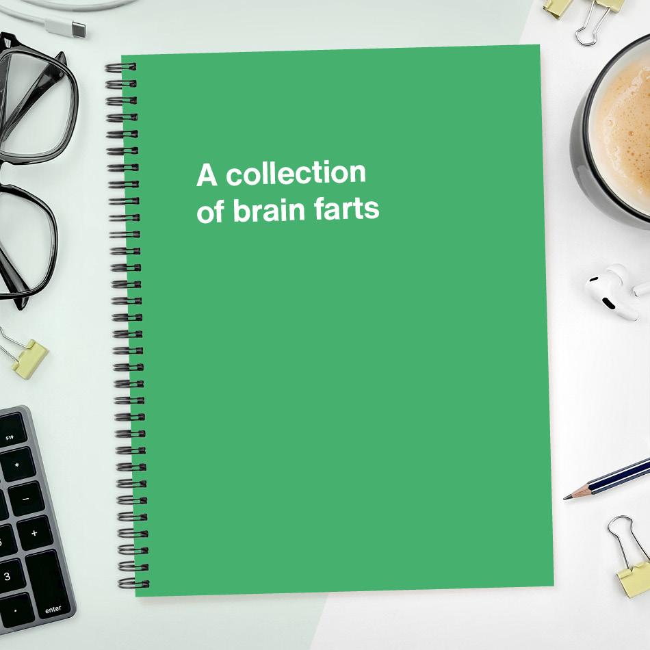 A funny notebook from WTF Notebooks® entitled 
