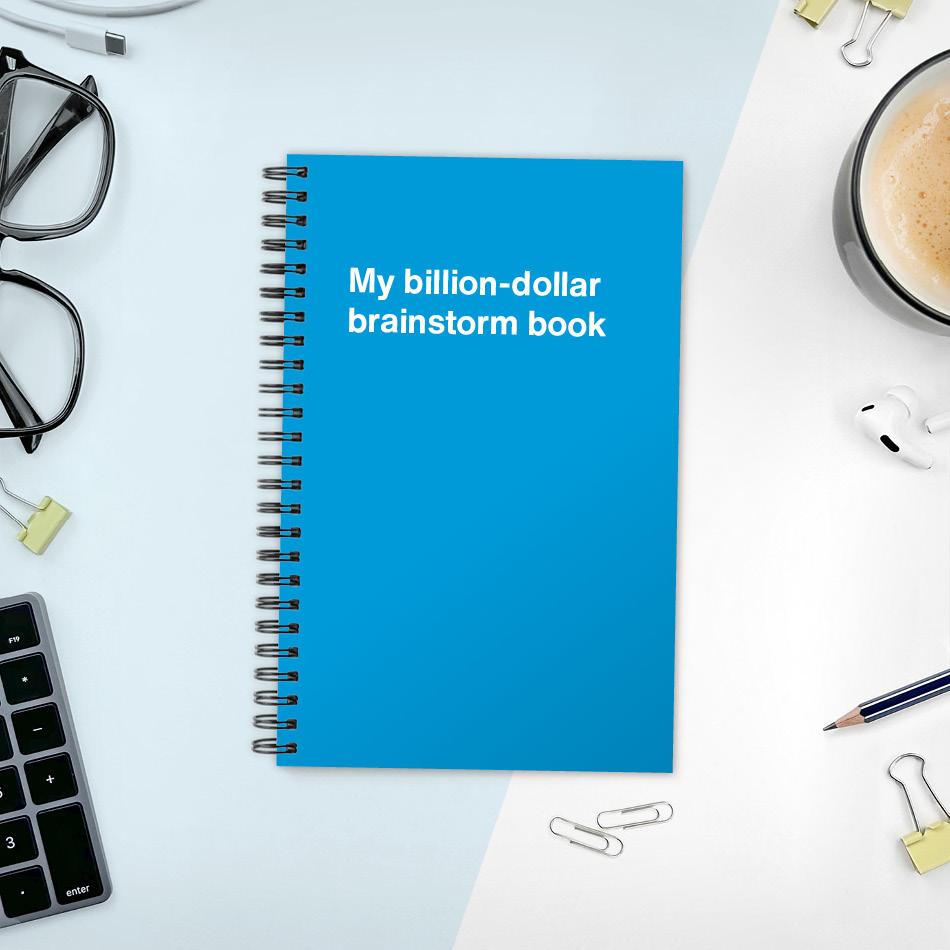 A funny notebook from WTF Notebooks® entitled 
