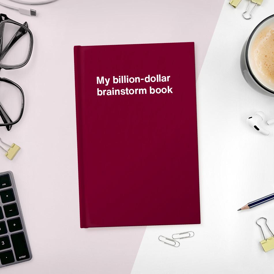 A funny notebook from WTF Notebooks® entitled 
