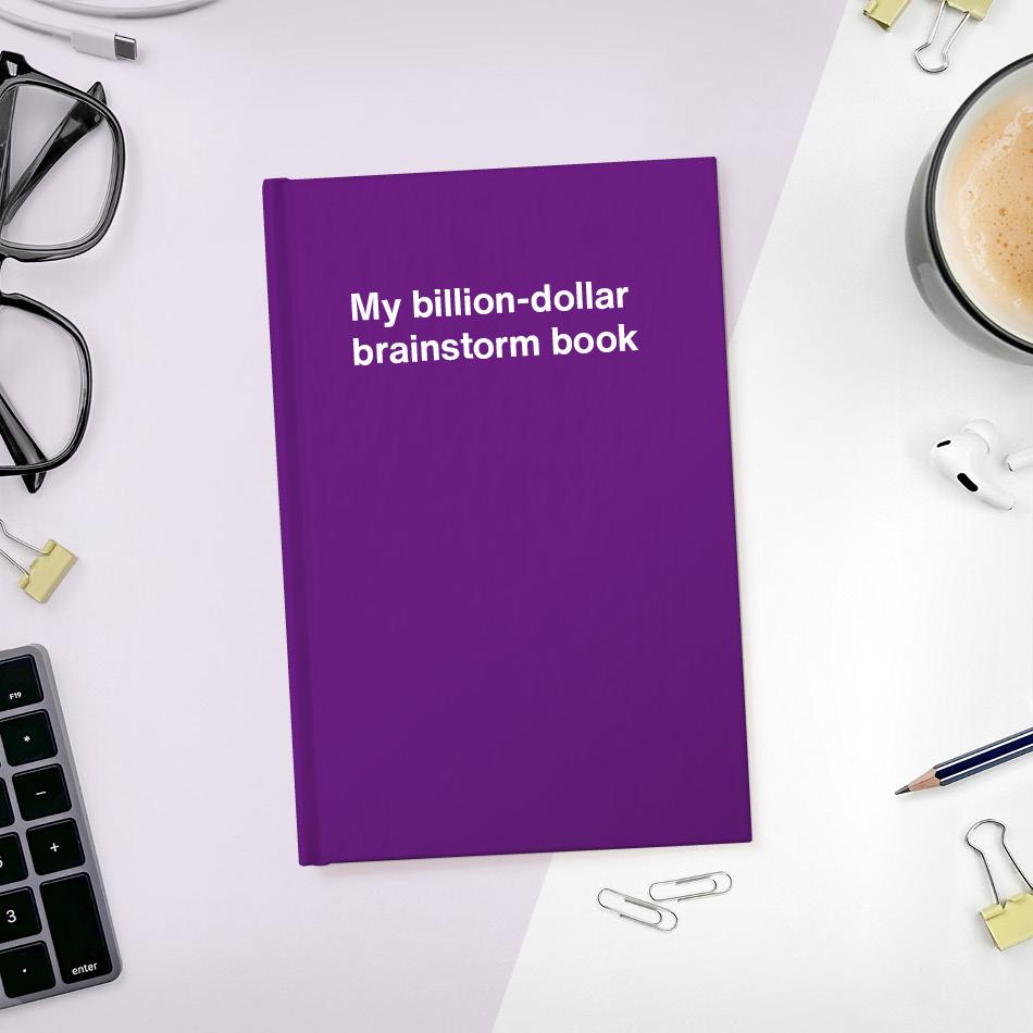 A funny notebook from WTF Notebooks® entitled 