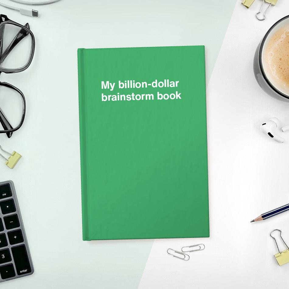 A funny notebook from WTF Notebooks® entitled 