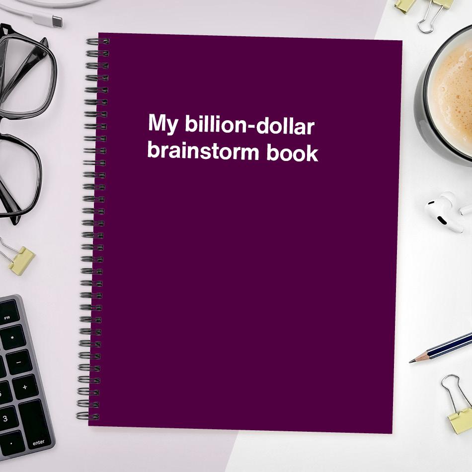 A funny notebook from WTF Notebooks® entitled 