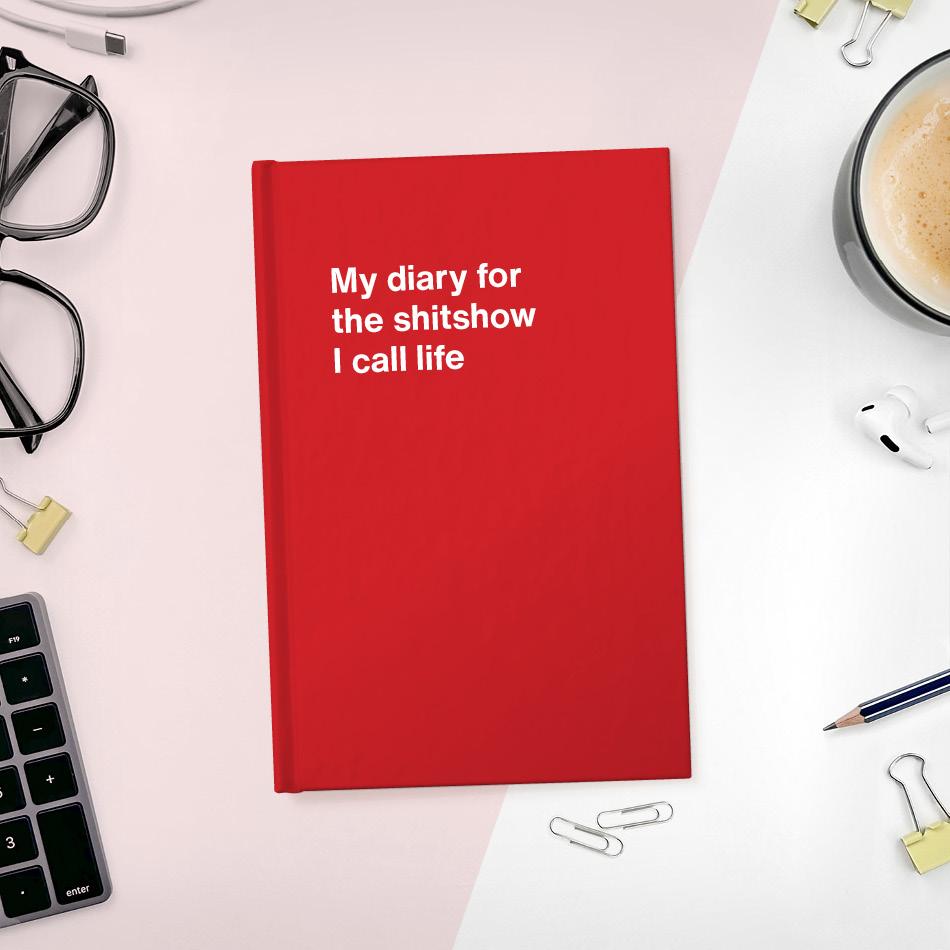 A funny notebook from WTF Notebooks® entitled 