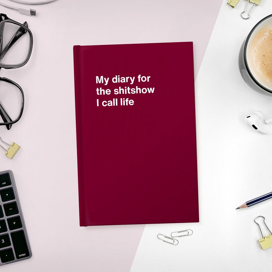 A funny notebook from WTF Notebooks® entitled 