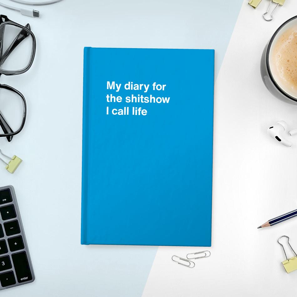 A funny notebook from WTF Notebooks® entitled 