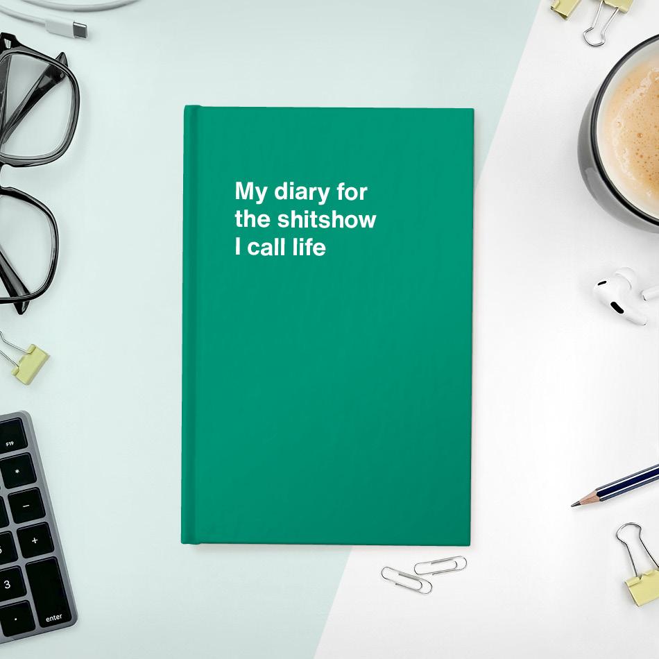 A funny notebook from WTF Notebooks® entitled 