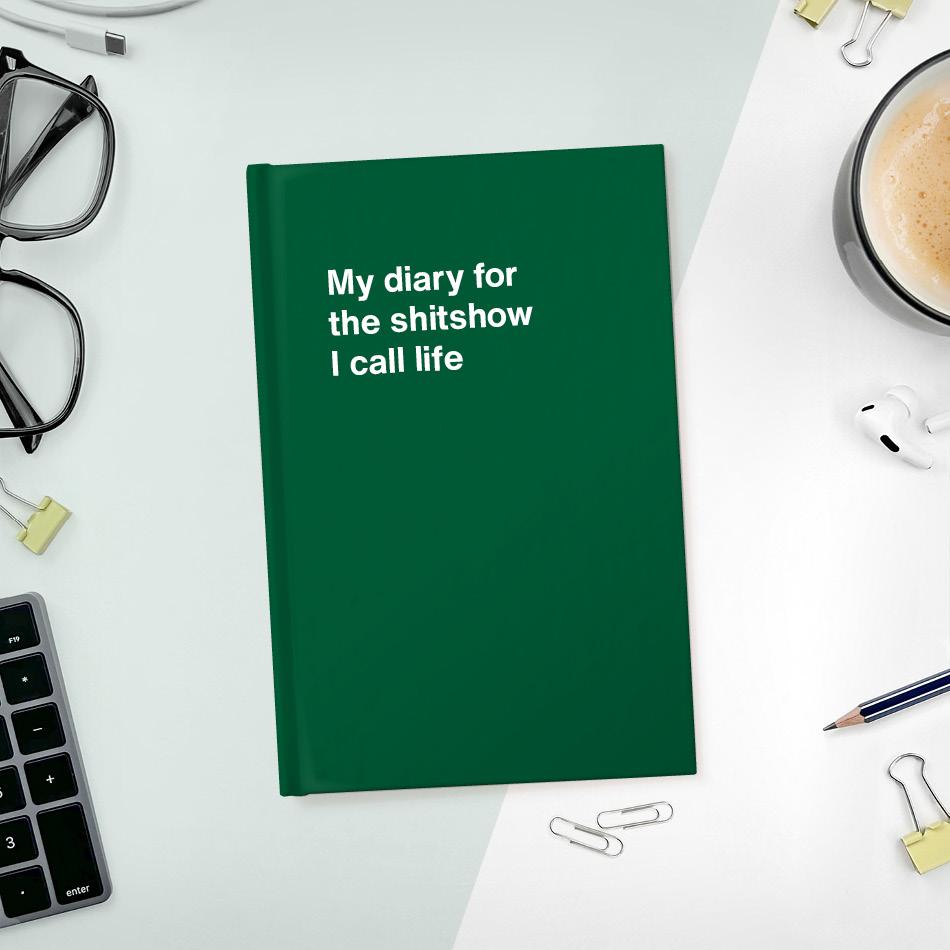 A funny notebook from WTF Notebooks® entitled 