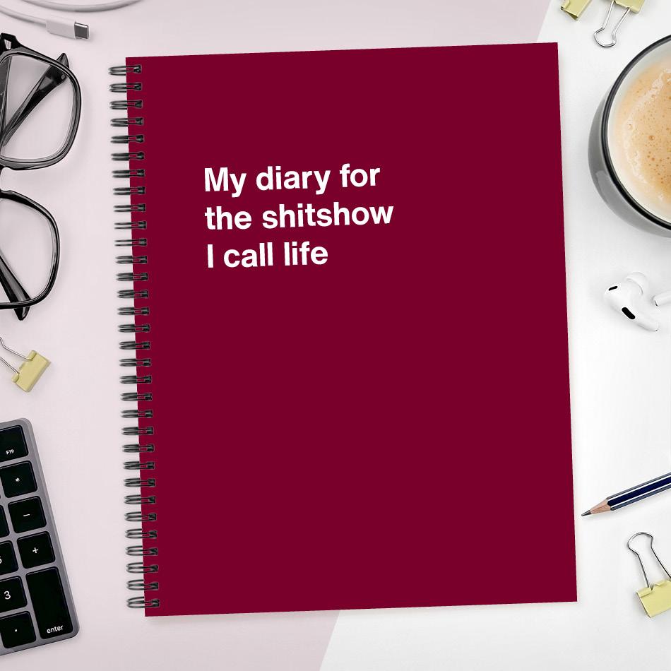 A funny notebook from WTF Notebooks® entitled 