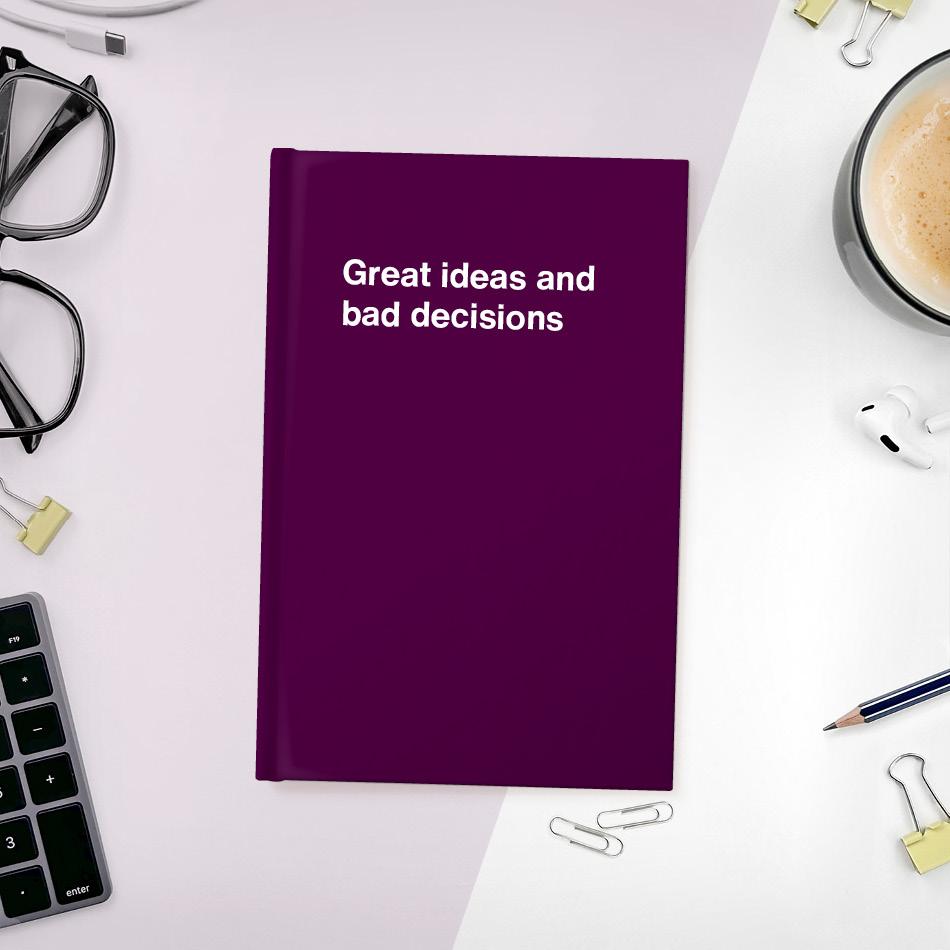 A funny notebook from WTF Notebooks® entitled 