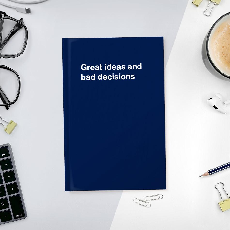 A funny notebook from WTF Notebooks® entitled 